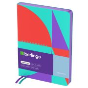 Ежедневник недатированный, А5, 136л., кожзам, Berlingo «Neonometry», цветной срез, с рисунком