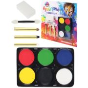 *Аквагрим(Grimma) Краски  6цв [краски;3карандаша;апликатор;спонж] (КС-3598)