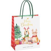 Пакет подарочный 18*23*10см MESHU «NY greetings», фольга, глянцевая ламинация