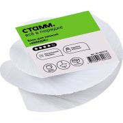 Блок для записей на склейке СТАММ «Имидж», 8*8*4см, витой, белый