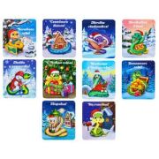 **НГ Магнит виниловый(Миленд) Новогодние змейки [символ года 2025] (в ассорт.) (НУ-6195)