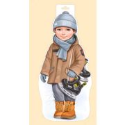**НГ ~ПлакатВырубной[А3](ИП) Мальчик с коньками (92.659.00)
