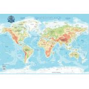 _Карта Мира (односторон.,в тубусе) [Карта в пластике] Физическая карта мира