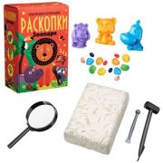 *Набор д/творч(Бумбарам) Раскопки_Большой Зоопарк [пласт.стек д/дробления,пласт.молоточек,окаменелый