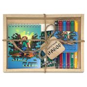 72988 Набор блокнот Craft, А6, 60 листов+Набор цветных гелевых ручек, колпачки в виде Котиков, 6 цве