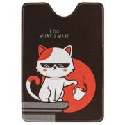 **Сув.(Миленд) Обложка на пропуск/проездной Крутой кот [ПВХ] (ОП-2696)