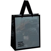 Пакет подарочный 18*23*10см MESHU «For man», выборочный лак,  матовая ламинация