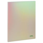 Папка с 20 вкладышами СТАММ «Сияние» А4, 14мм, 700 мкм, пластик, белый