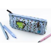 Пенал 1 отд. сред. LOREX KIDS HAPPY FROG 210x85x105 мм голуб. полиэстер