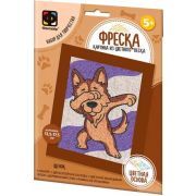 *Набор д/творч(Фантазер) Фреска_ВеселыйЗоопарк Щенок (13.5*17.5см;двухсл.основа с липким слоем и цв.