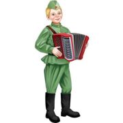 ~ПлакатВырубной[А3](СфО) Мальчик-баянист в военной форме [двухстор.] (Ф-15572)