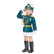 ~ПлакатВырубной[А3](ИП) Девочка в парадной форме (Сухопутные войска) (59.579.00)