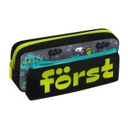 Пенал мягкий 2 в 1, 1 отделение, 205*80*40 Först «Freestyle», съемная косметичка на липучке