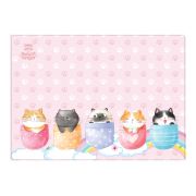 Клеенка для уроков труда Мульти-Пульти «Котики», 50*70см, ПВХ