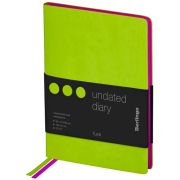 Ежедневник недатированный, B6, 136л., кожзам, Berlingo «Fuze», цветной срез, салатовый