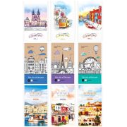 Блокнот А6 48л. на скрепке ArtSpace «Путешествия. Микс»