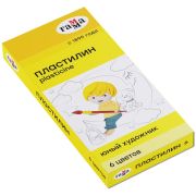 Пластилин Гамма «Юный художник» NEW, 06 цветов, 84г, со стеком, картон. упак.