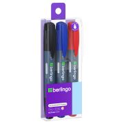 Набор перманентных маркеров Berlingo «Multiline PE200», 3цв., пулевидный, 2мм, блистер