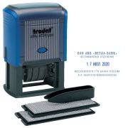 Датер самонаборный Trodat, пластик, 4стр., 4мм, 2 кассы