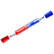 Маркер для белых досок двухсторонний Luxor «Duorite» синий/красный, пулевидный, 1-3мм