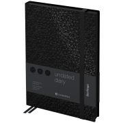 Ежедневник недатированный, A5, 136л., кожзам, Berlingo «DoubleBlack», черный срез, черный, с рисунко