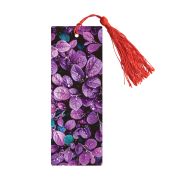 Закладка для книг 3D с линейкой, 150*55мм, ArtSpace «Violet», декоративный шнурок