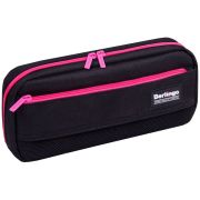 Пенал мягкий 1 отделение, 1 карман, 215*95*44 Berlingo «Black and pink», полиэстер, внутр. органайзе
