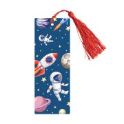 Закладка для книг 3D с линейкой, 150*55мм, ArtSpace «Space», декоративный шнурок