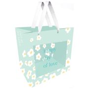 Пакет подарочный 23*18*10см MESHU «Chamomile field», отд. фольгой, с окошком