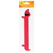 Линейка 15см Мульти-Пульти, «Такса», пластиковая, прозрачная, красная, европодвес