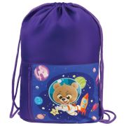 Мешок для обуви 1 отделение Мульти-Пульти «Spaceman», 340*420мм, карман на молнии, синий