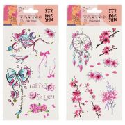 Наклейка-тату MESHU «Pink mood», 22*10см, инд. уп., европодвес