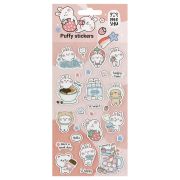 Наклейки объемные MESHU «Bubble bunny», 10*23см, с блестками, пакет европодвес