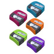 Точилка пластиковая Berlingo «Color Zone Duo», 2 отверстия, для цветных и ч/г карандашей, блистер, а