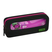 Пенал мягкий с прозрачным окошком, 1 отделение, 205*80*50 Först «Crazy Emoji», текстиль с ПВХ