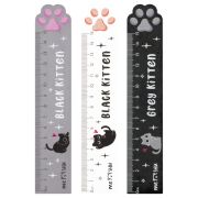 Линейка 15см MESHU «Paw», деревянная,  ассорти, европодвес
