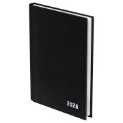 Ежедневник датированный 2026г., А5, 168л., бумвинил, BG, черный